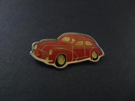 Peugeot 203 kleine gezinsauto, 1948 rood